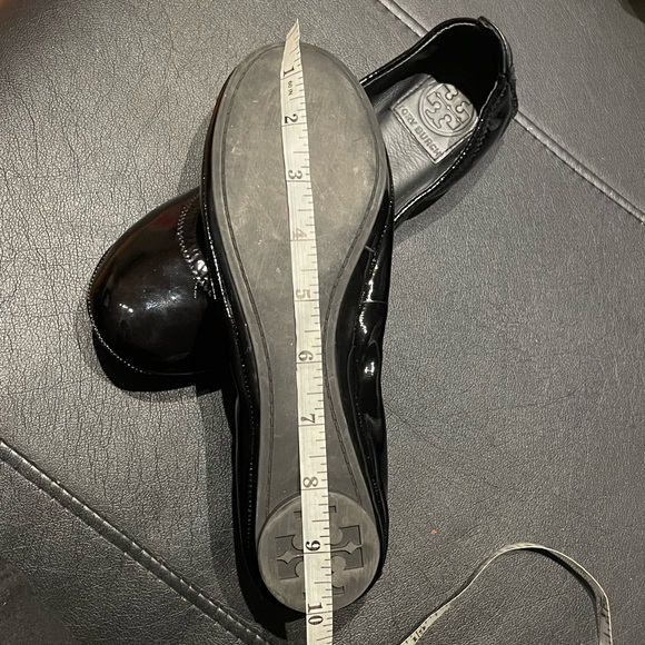 Tory Burch Glossy Shiny Ballerinas Flats Leather Slip on Round toe Rubber sole - Picture 12 of 12